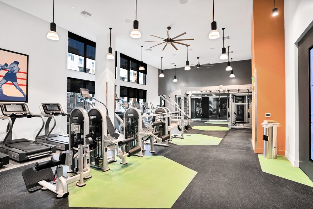 fitness center at Aya Apartments