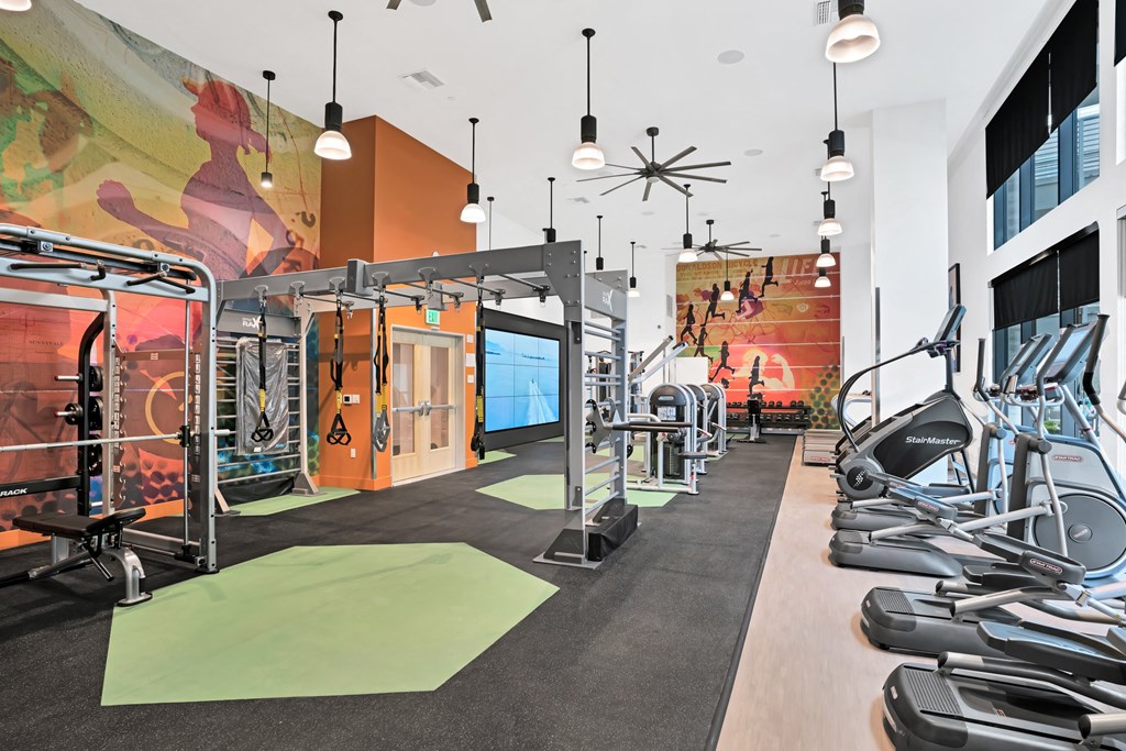 fitness center at Aya Apartments