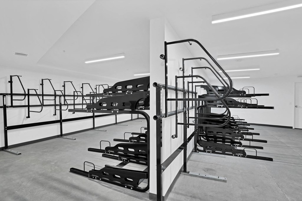 bike storage at Aya Apartments