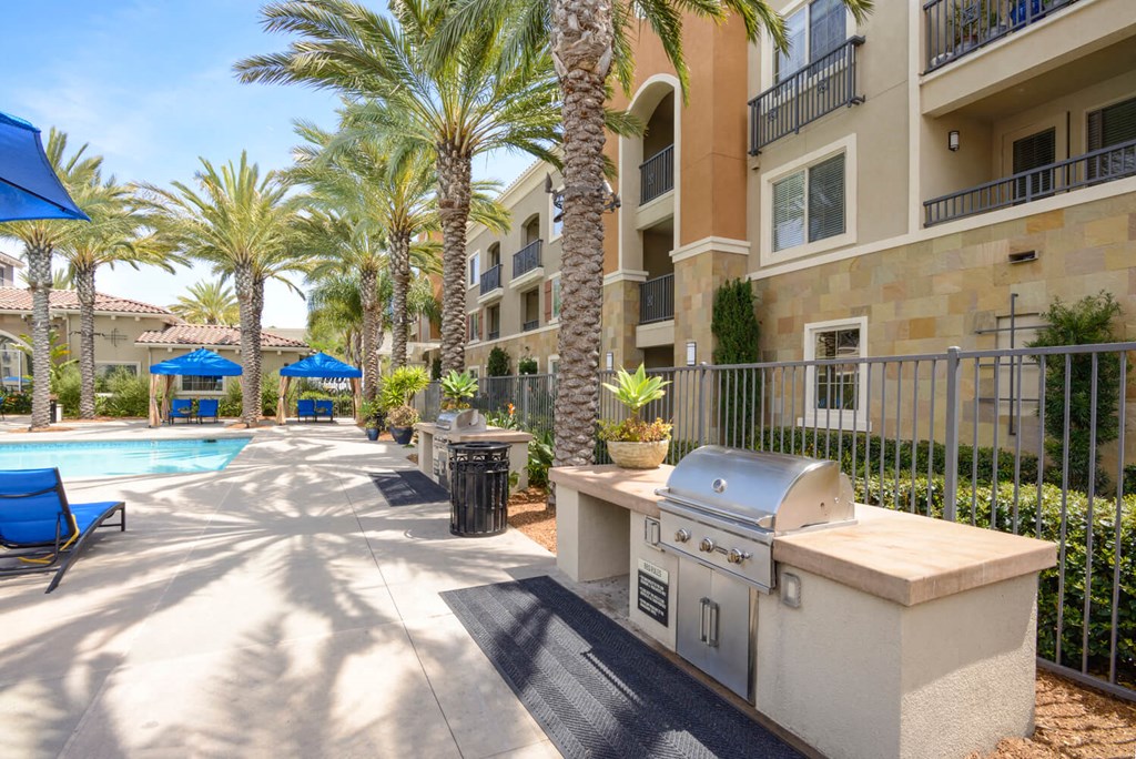 Poolside Sundeck and Grilling Area at Preserve at Melrose, Vista, CA