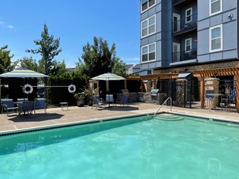Pool area at Domaine