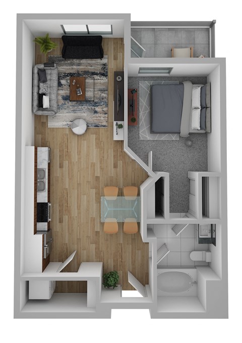A1 floor plan at Domain San Diego