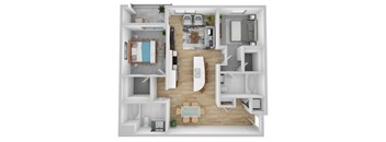 B2 floor plan at Domain San Diego