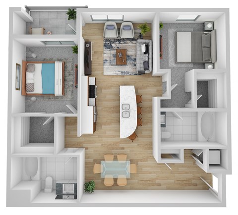 B2 floor plan at Domain San Diego
