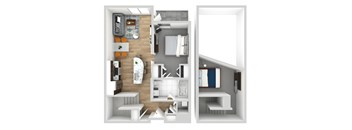 L1 floor plan at Domain San Diego