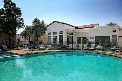 Resort Inspired Pool with Sundeck at Elevate at Discovery Park, Tempe