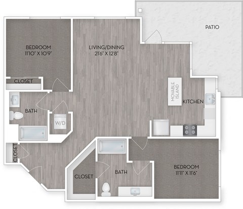 B3 Floor Plan at Eleanor
