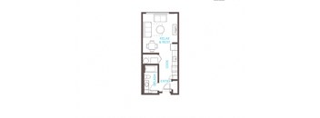 S1 floor plan at Vue 22 Apartments