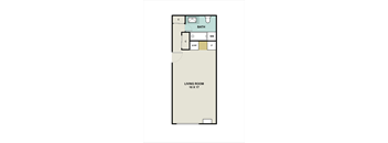 Eco Studio floor plan at 3300 Tamarac Apartments