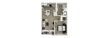 A1 floor plan at Brix 325 Apartments