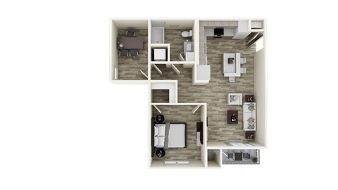 A3 floor plan at Brix 325 Apartments