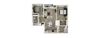 B1 floor plan at Brix 325 Apartments