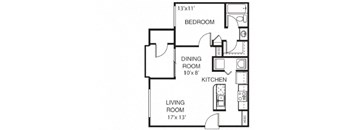 Garden Grove A3 Floor Plan at Garden Grove Apartment Homes, AZ 85283