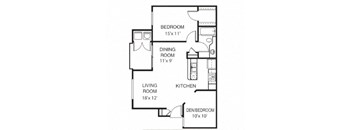 Garden Grove B1 Floor Plan at Garden Grove Apartment Homes, Tempe 85283