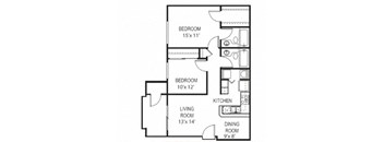 Garden Grove B3 Floor Plan at Garden Grove Apartment Homes, Tempe 85283