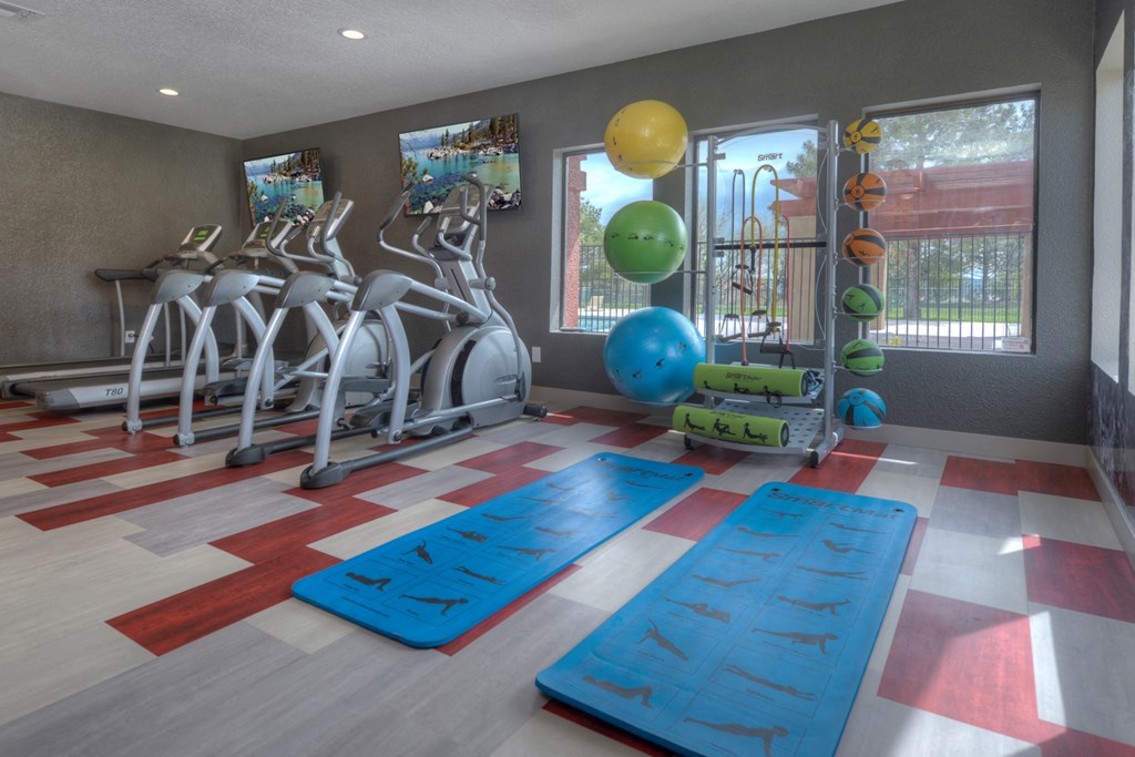 Yoga & Cardio Equipment at Vizcaya Hilltop Apartments, Reno, NV