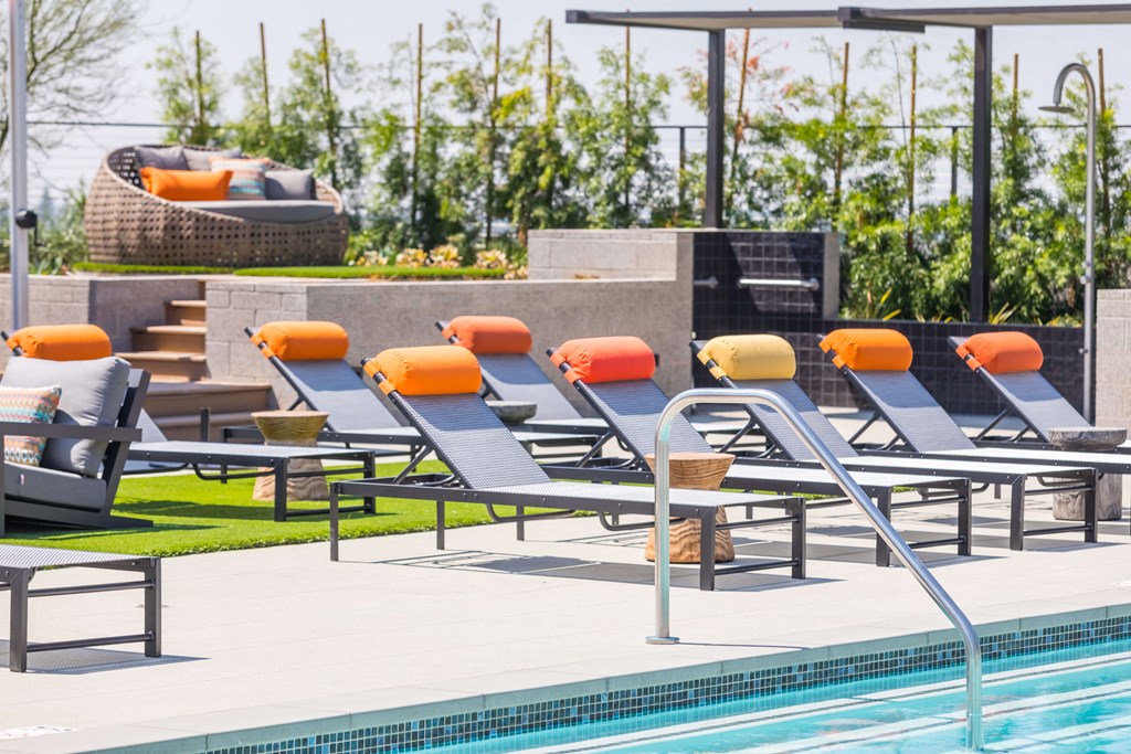 Pool Seating at The Herald Apartments