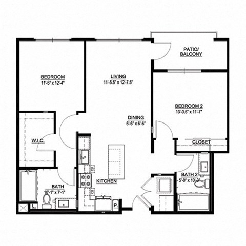 B3 Floor Plan at The Herald Apartments