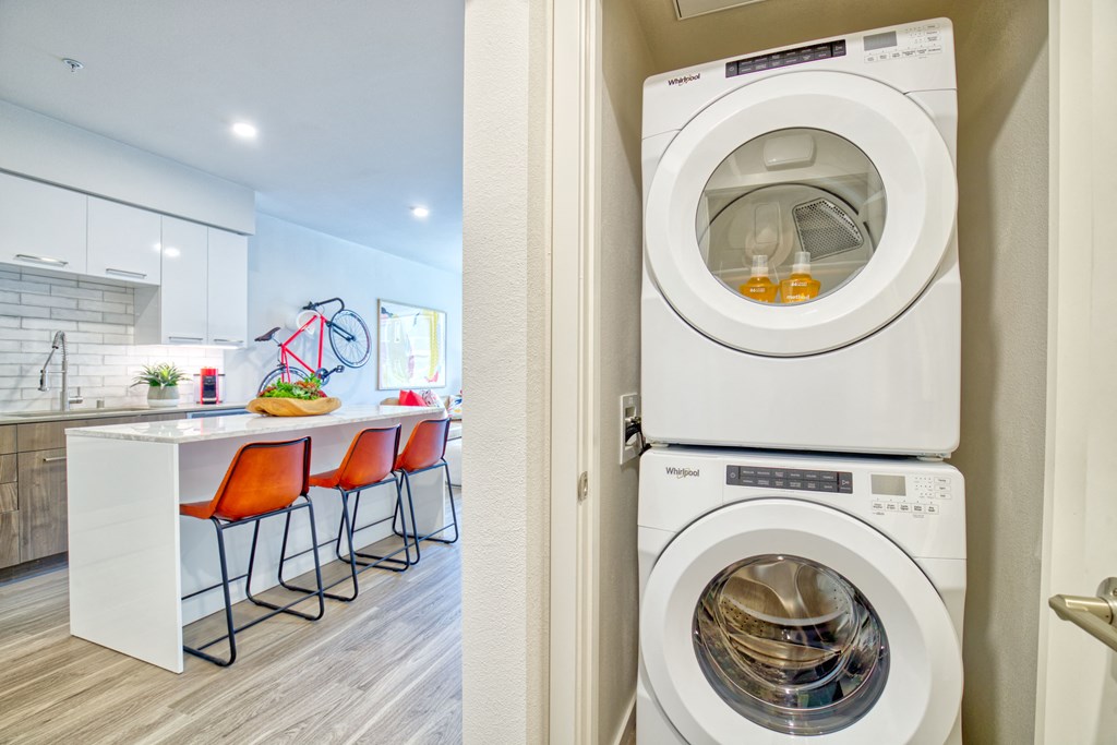 washer and dryer at Aya Apartments