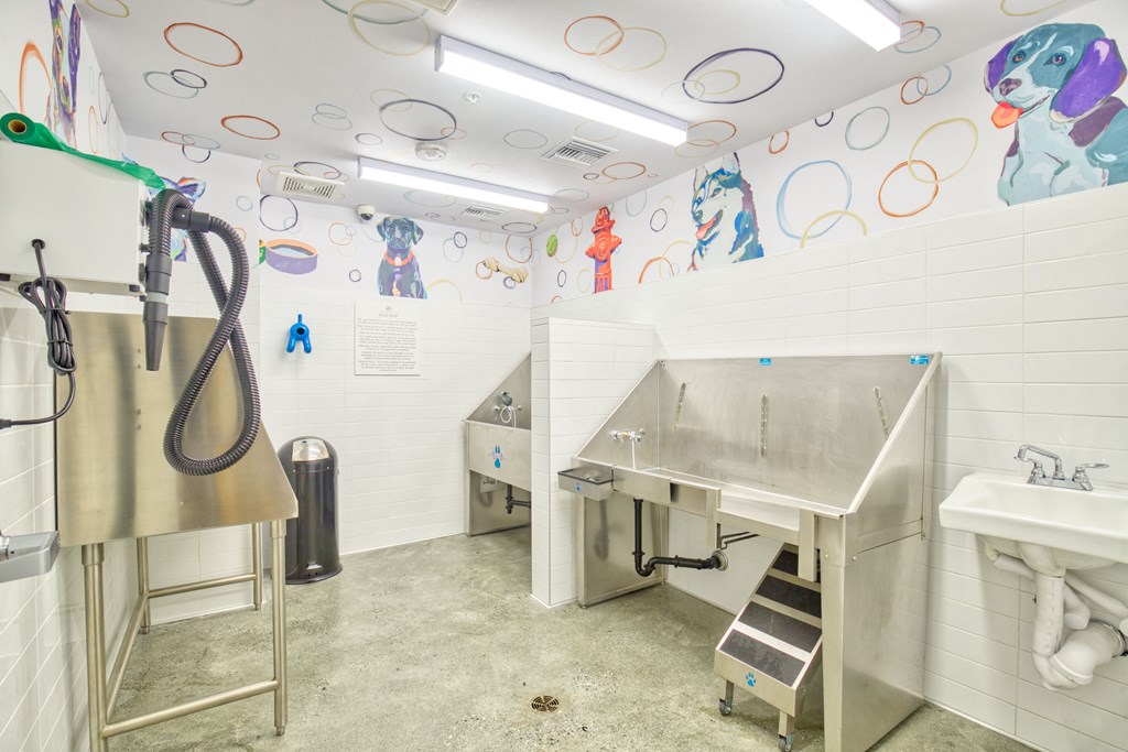 pet grooming station at Aya Apartments