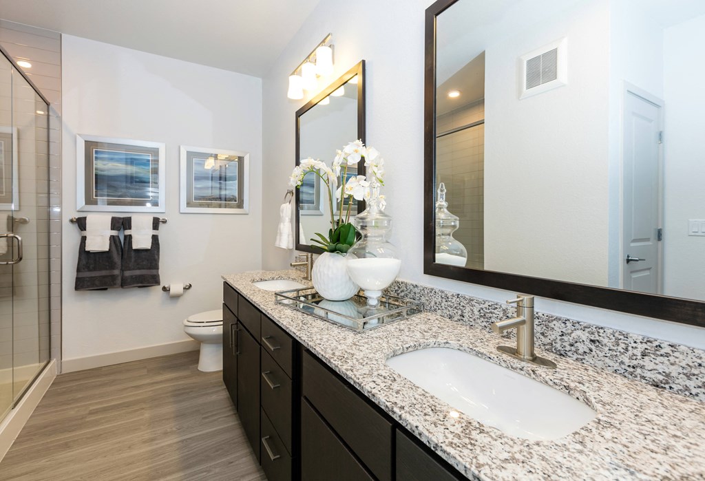 spacious bathroom at Malbec at Vallagio