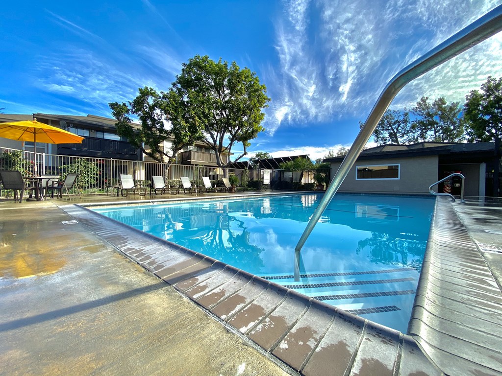 the swimming pool at our apartments