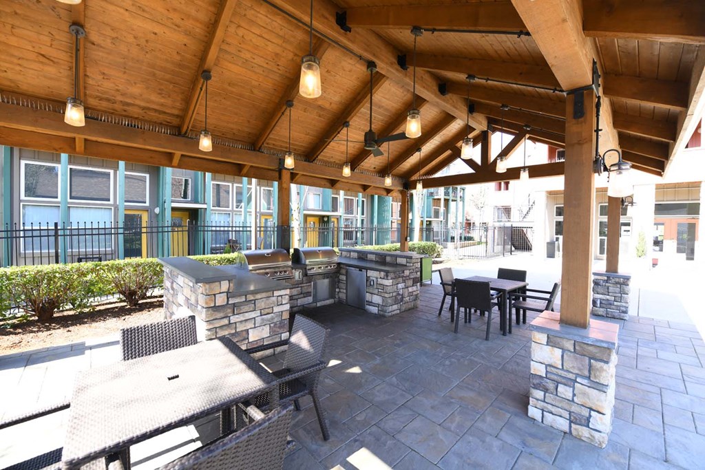 Courtyard Shed With Bbq at Russellville Commons, Portland, Oregon