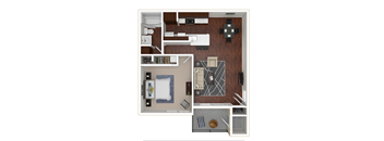 A1 Floor Plan at The Lexington Apartments