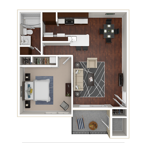 A1 Floor Plan at The Lexington Apartments