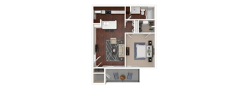 B1 Floor Plan at The Lexington Apartments