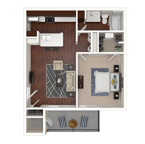 B1 Floor Plan at The Lexington Apartments