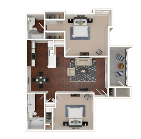 B2 Floor Plan at The Lexington Apartments