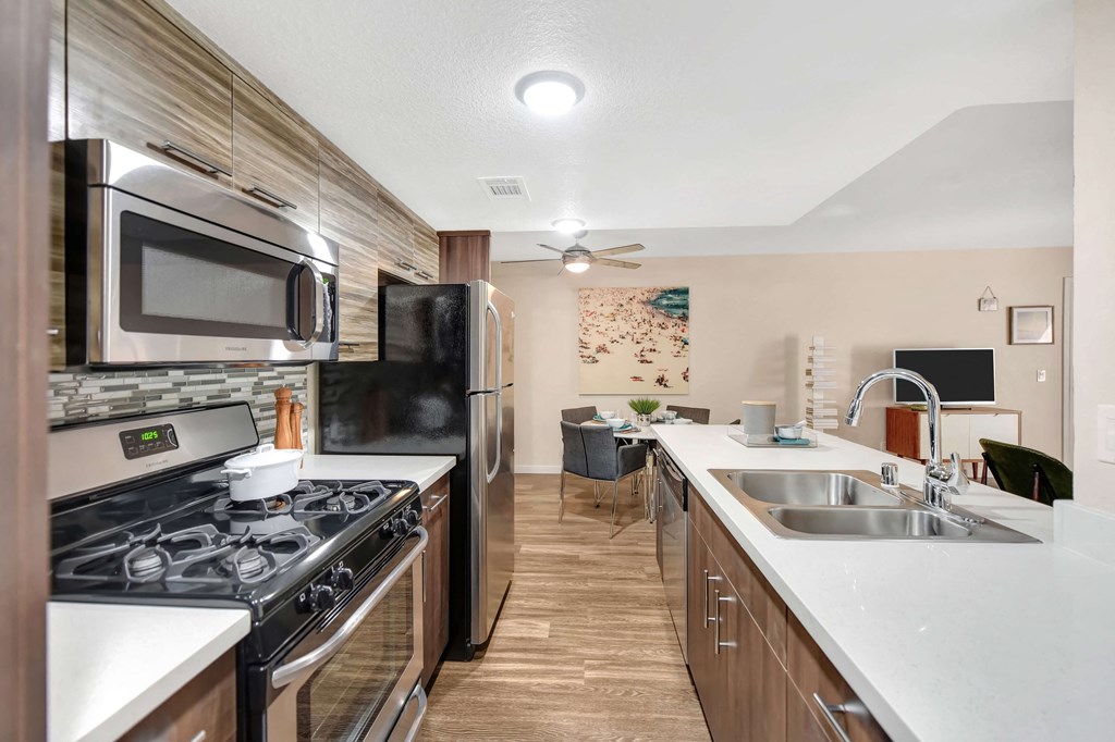 Furnished Kitchen at The Lexington Apartments