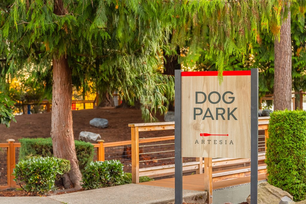 Dog park entrance at Artesia