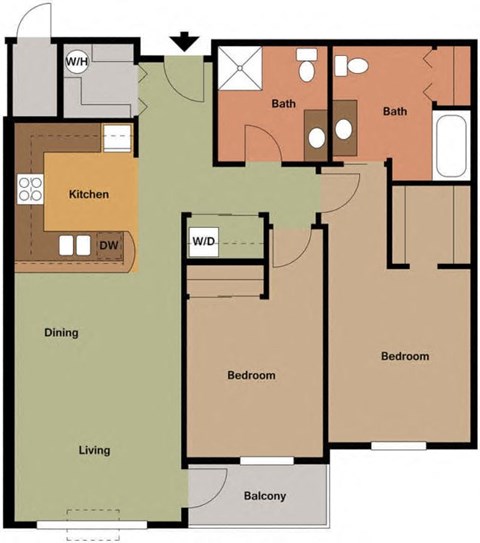 B1 Floor Plan at Maddox Apartments