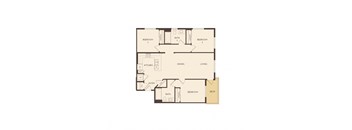 3 Bedroom Floor Plan at Marc San Marcos