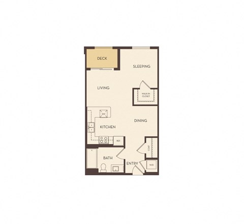 Studio Floor Plan at Marc San Marcos