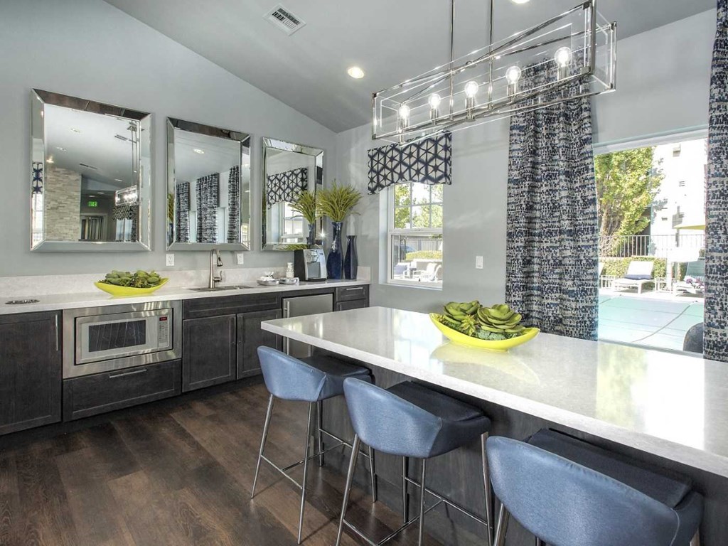 Common dining and kitchen space at Marina Village Apartments, Sparks 89434