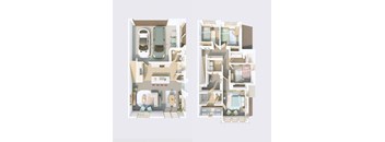 D1 floor plan at Merge 56 Apartments