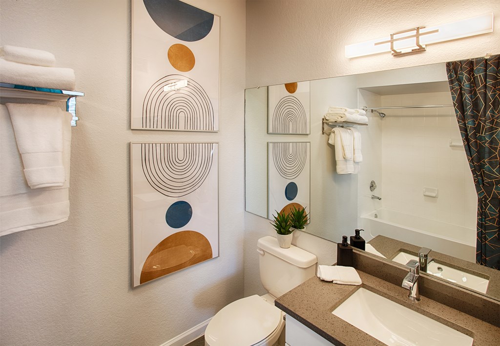 Restroom at Stone Cliff Apartments