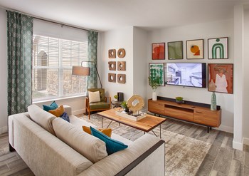 Furnished Family Room Seating at Stone Cliff Apartments - Photo Gallery 4