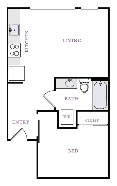 a floor plan of a house with a bedroom and a living room