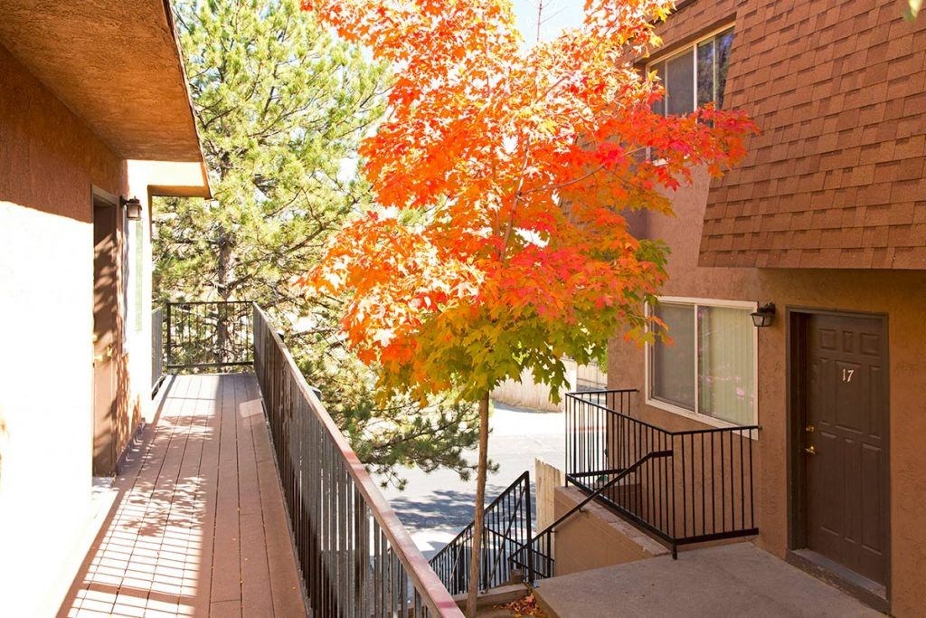 Exterior Upstairs at Oak Manor & Angel Street Apartments