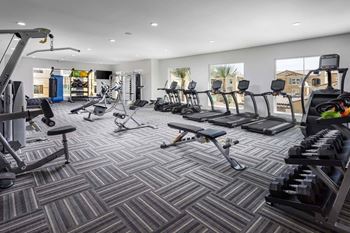 Fitness Center With Modern Equipment at Las Positas Apartments, Camarillo, CA