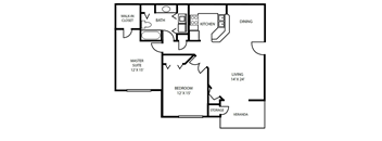 Floor Plan 18 at Pallas Townhomes & Apartments