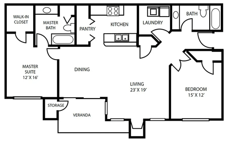 Floor Plan 21 at Pallas Townhomes & Apartments