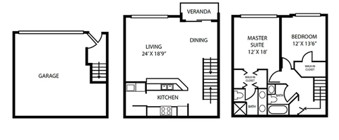 Floor Plan 15 at Pallas Townhomes & Apartments