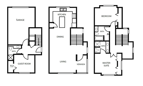 Floor Plan 10 at Pallas Townhomes & Apartments