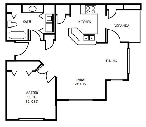 Floor Plan 3 at Pallas Townhomes & Apartments