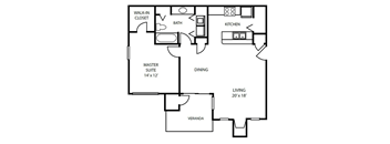 Floor Plan 4 at Pallas Townhomes & Apartments